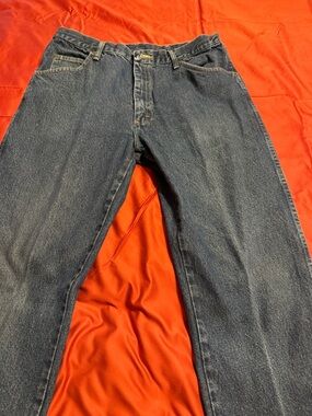 Wrangler Men's Straight Fit Blue Denim Jeans